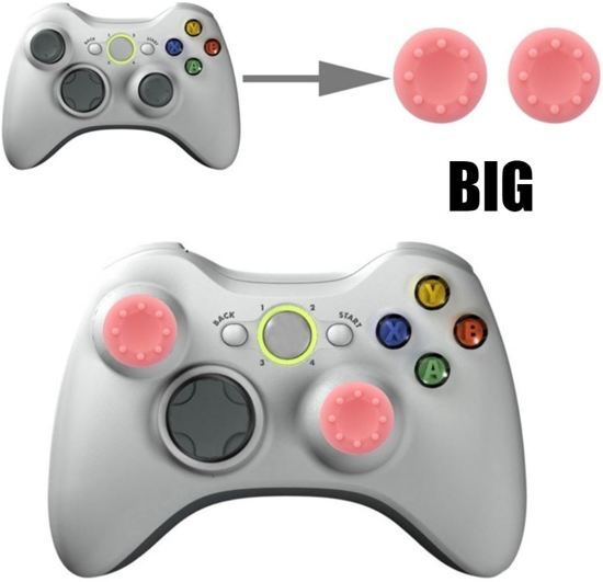 Ardran & Tookar Thumb grips - Controller Thumbgrips - Joystick Cap - Thumbsticks - Thumb Grip Cap voor Playstation PS4 en Xbox - 2 stuks Groot 8 dots extra grip Roze