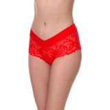 Merry Style Dames Short Onderbroek - Katoen - Regular Taille – MS-GAB-155-Shorts - Rood - S