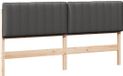 vidaXL Gestoffeerd hoofdbord Bruin en Donkergrijs 180 cm