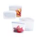 Stasher Premium siliconen herbruikbare voedselopbergzakken, 4-pack, transparant