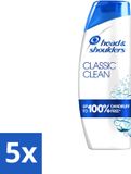 Head & Shoulders 5 x Shampoo Classic Clean - 400 ml - Voordeelverpakking