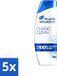 Head & Shoulders 5 x Shampoo Classic Clean - 400 ml - Voordeelverpakking