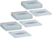 Zeller Glazenonderzetters - 12 stuks - Bladeren print - 10 x 10 cm - Glas - Transparant