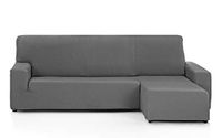 Martina Home Túnez, chaise longue, korte hoek gedeelte rechts, grijs (vooraanzicht)