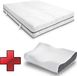 Sleezzz Matelas visco-élastique 7 zones Sleezzz Smart, 140 x 190 cm, hauteur 18 cm, fermeté H3 avec mousse Air Memory + Sleezzz® Coussin gel Premium