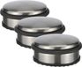 Hi 3x stuks deurstoppers rond metaal 10 x 4 cm