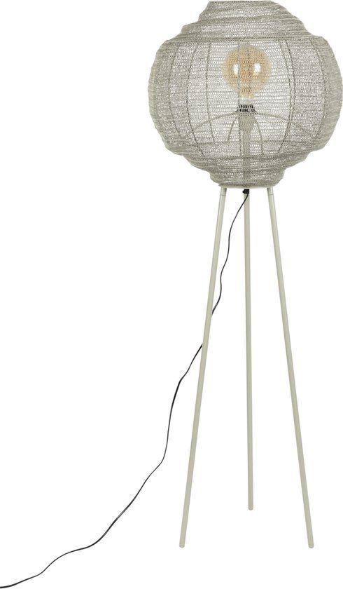 Dutchbone Meezan Vloerlamp - Zand Grijs - E27 - 142cm