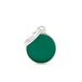 MyFamily Hond Medaille Gemaakt In Italië, Kleine Groene Cirkel, Hondenplaat, Metalen Geëmailleerde, Basic Handmade Collectie, 21x26 mm