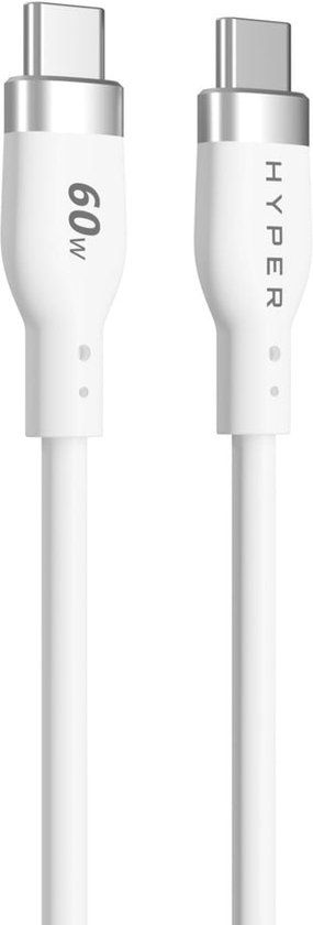 HYPER HyperJuice USB-C naar USB-C kabel 1.5m Wit