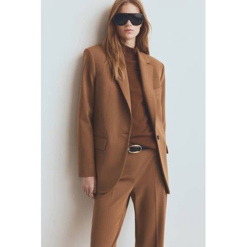 Mango regular blazer bruin