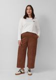 s.Oliver Zachte fluwelen broek met elastische taille voor dames