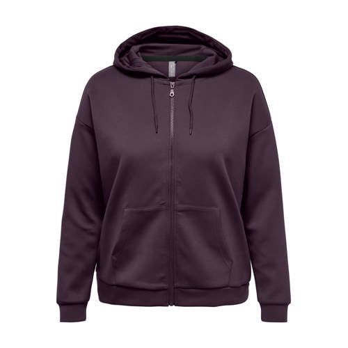 ONLY PLAY CURVY trainingsjack Plus Size - donkerpaars
