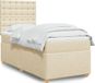 Maison Exclusive - Sommier à lattes de lit avec matelas Crème 80x200 cm Tissu
