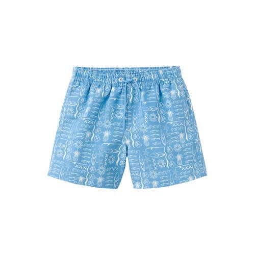 Mango Kids zwemshort blauw Jongens Polyester All over print - maat 164