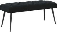 vidaXL Bank met knopen tufting Zwart 110 x 40 x 46 cm Fluweel