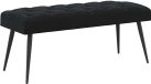 vidaXL Bank met knopen tufting Zwart 110 x 40 x 46 cm Fluweel