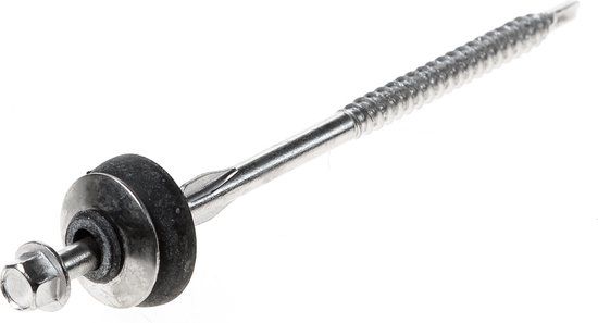 Hoenderdaal Golfplaatbevestiger RVS A2 - 6,5 x 130 mm - 100 stuks