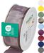 Halbach Seidenbänder Premium cadeaulint met draadrand, breedte 40 mm, lengte 25 m, Öko-Tex 100 gecertificeerd lint, taftband Made in Germany, kleur: lichtbruin