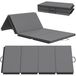 Tapis de gymnastique pliable - Tapis d'entraînement - Avec poignée de transport - Convient pour le yoga, le MMA, le Pilates et le fitness - Surface synthétique - Gris