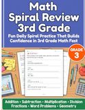 Math Spiral Review 3rd Grade: Daily Practice Workbook