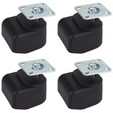 Dörner + Helmer Set van 4 dubbele rollen 25 mm met TPE-wiel, draagkracht 120 kg/set