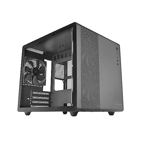 Mars Gaming MC MPRO Zwart Compacte Micro ATX Professionele Case Volledig Zijvenster Gehard Glas 3x 120mm Fans Volledig Mesh Zijpaneel