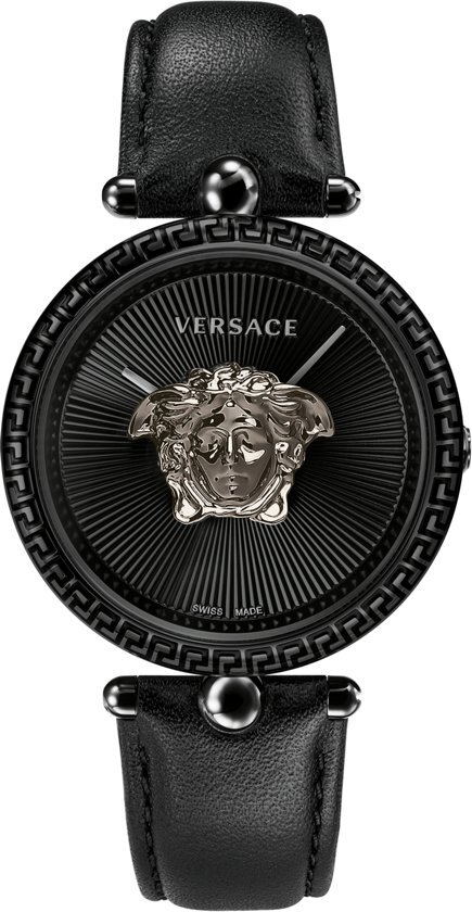 Versace Palazzo Empire Unisex Gold Black - VCO05 0017 - Dames - Horloge - Zwart - 39 MM