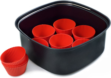 Philips HD9956/00 Airfryer XXL Bakset - Zwart/Rood