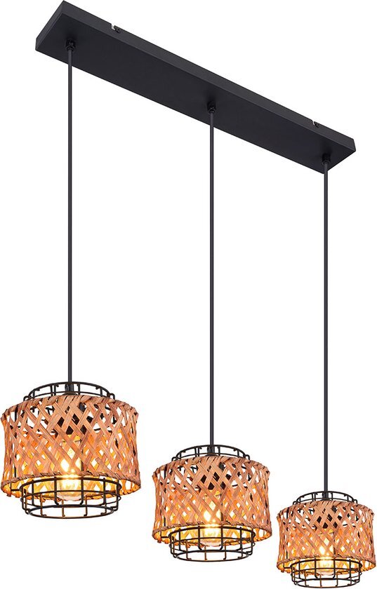 Globo hanglamp Gina - zwart - metaal - 15668-3H