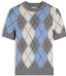 Tommy Hilfiger Dames Gebreide Trui Katoen L Lichtblauw/Grijs/Wit Herfst/Winter 2026