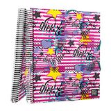 Grafoplás Notitieboek met spiraalbinding, A4, 30 transparante inzetstukken, flexibele omslag, incl. kunststof envelop, girl, bits & bobs pop-up design