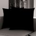 PETTI Artigiani Italiani - Paar kussenslopen 40 x 40 cm, van microvezel, decoratief kussen voor slaapkamer, bank, set van 2 kussenslopen, effen, zwart, 100% Made in Italy