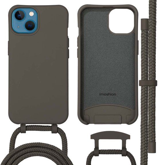 imoshion Color Backcover met afneembaar koord met MagSafe voor de Apple iPhone 13 - Black Coffee