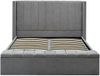 Vente-unique Bed met opbergruimte stof grijs 140 x 190 cm