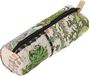 Guru-Shop Patchwork étui à crayons, étui à stylos ethnique, trousse de maquillage batik - Vert, Uni - Adultes, Coton, 7*22*7 cm