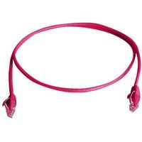 Telegärtner MP8 250 - Verbindingskabel - RJ-45 (M) naar RJ-45 (M) - 50 cm - UTP - CAT 6 - IEEE 802.3at - halogeenvrij, gevormd, zonder haken, met strengen - rood, RAL 3017