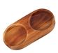 Plateau en bois pour moulins à poivre et sel avec porte de rangement