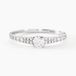 Francoise-marie Bague Solitaire Or Blanc Oxyde De Zirconium