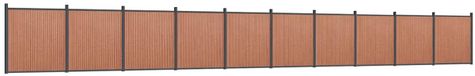 vidaXL Schuttingpaneel, bruin, 1737x186 cm, WPC
