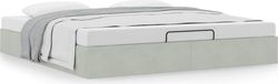 Maison Exclusive - Cadre de lit ottoman sans matelas gris clair 180x200 cm velours