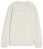 Tom Tailor - Sweatshirt met reflecterende opdruk - Maat 176 - greyish white