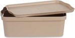 Kipit Opbergbak met Deksel Beige Plastic 14 L 29,5 x 14,5 x 45 cm (12 Stuks)