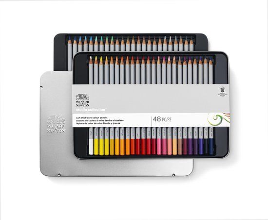Winsor & Newton Studio Collection Soft Thick-Core Kleurpotloden - 48 stuks