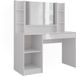 Vicco Kaptafel Sherry, Blanc/Blanc Laqué, 119.8 cm avec miroir