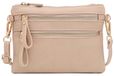 Omgoods - Petit sac bandoulière avec plusieurs compartiments zippés