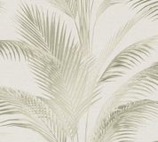 Living Walls PALMBLADEREN BEHANG | Botanisch - Crème Groen - Michalsky
