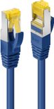 LINDY 47284 RJ45 Netwerkkabel, patchkabel CAT 6a (losse kabel CAT 7) S/FTP 15.00 m Blauw Snagless 1 stuk(s)