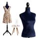 Relaxdays Paspop Dames Verstelbaar 130-167 cm Maat 36/38 Donkerblauw