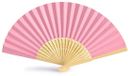 FANSOF.FANS Éventail pliant en tissu avec pompon Côtes en bambou de qualité A pour femmes et filles Fête d'été Événement Faveur Anniversaire Cadeau souvenir de mariage (Rose pâle)