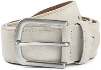 Suitable Riem Suède Leer Wit - Maat 95 - Heren leren broekriem